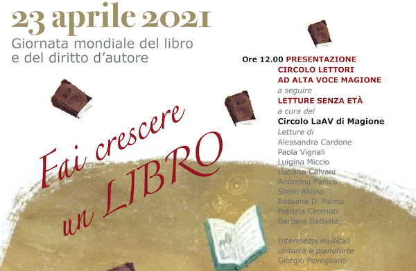Nella Giornata Mondiale del Libro si presenta online il "Circolo dei Lettori ad Alta Voce"