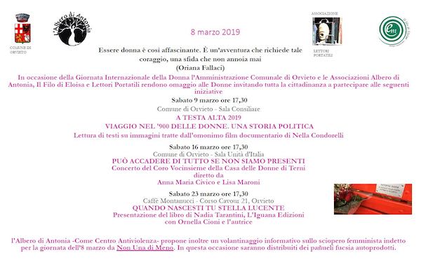 Giornata Internazionale della Donna, le iniziative promosse da Associazioni e Comune