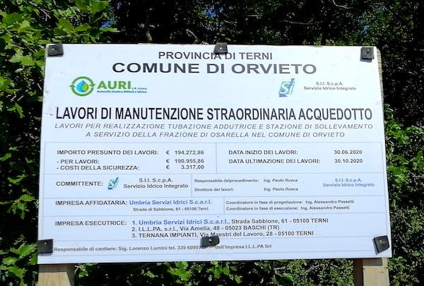 SII, iniziati i lavori per la riqualificazione dell'acquedotto di Osarella