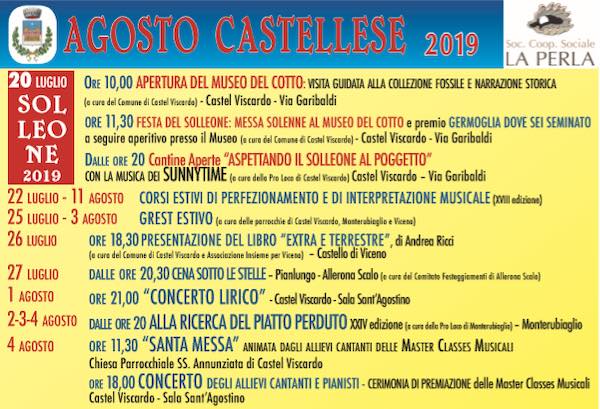 Chiuso il programma, si apre "L'Agosto Castellese 2019"