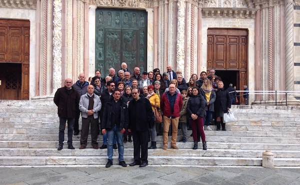 Pellegrini alleronesi a Siena sui luoghi ansaniani