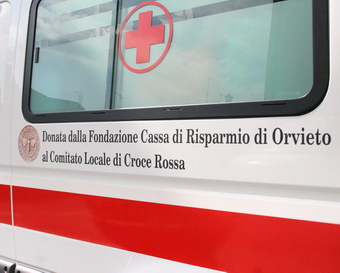 Nuova ambulanza per la Croce Rossa di Orvieto. Dono della Fondazione Cassa di Risparmio 