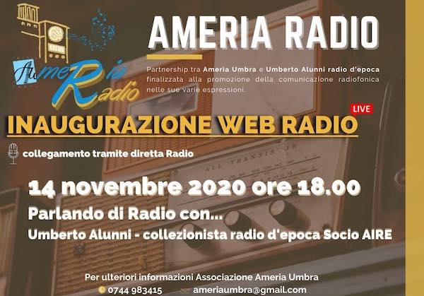 Una radiotrasmissione in diretta per inaugurare sul web "Ameria Radio"
