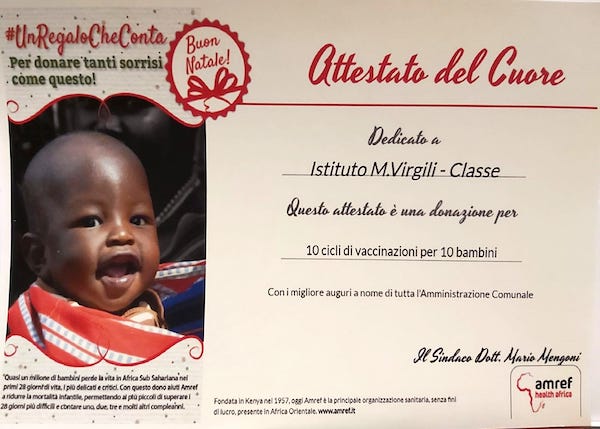 Attestati del Cuore alle Scuole per sostenere Amref Italia