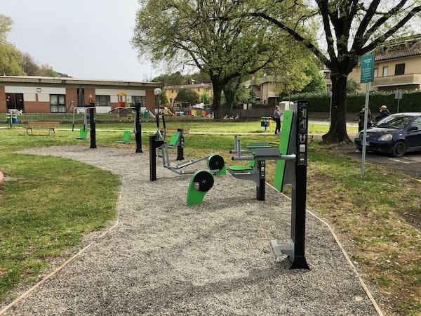Inaugurata a Ciconia la nuova area fitness nei Giardini Comunali di Via degli Aceri