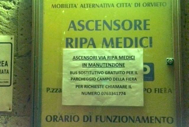 Ascensori di Via Ripa Medici in manutenzione, navetta sostitutiva fino a venerd&igrave;