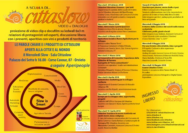 Si presentano i "Mercoledì Slow. A Scuola di Cittaslow"