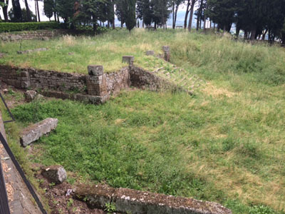 Il Tempio Etrusco del Belvedere abbandonato e sommerso dall'erba