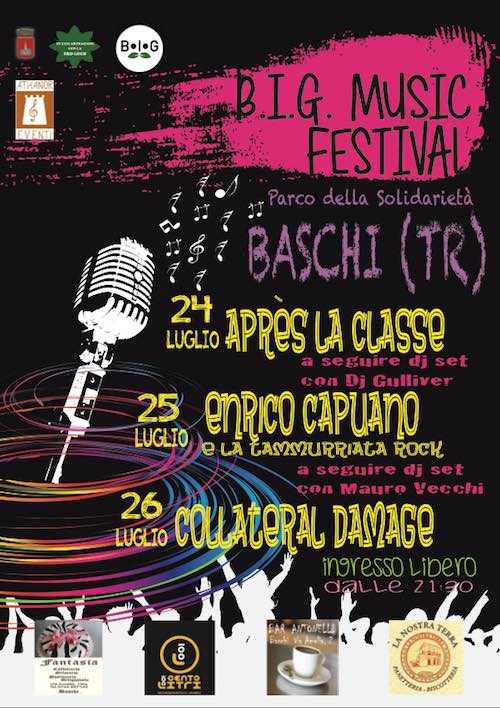 Après La Classe, Enrico Capuano e Collateral Damage in concerto al "Big Music Festival"