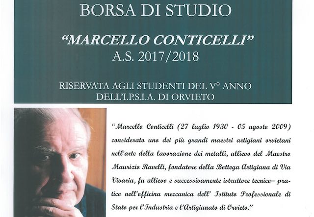 Istituita la Borsa di Studio "Marcello Conticelli" per gli allievi dell'Ipsia