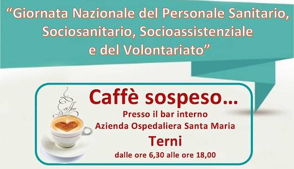 Un caffè sospeso per dire grazie ai professionisti della sanità e ai volontari
