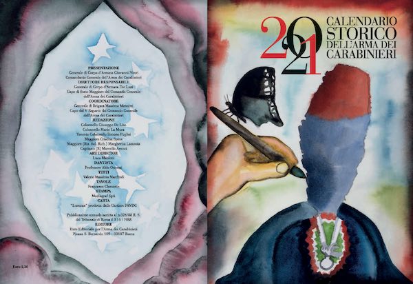 Dante, Pinocchio e i Carabinieri nel Calendario e nell'Agenda Storica dell'Arma 2021