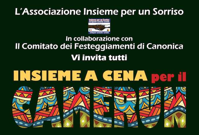 A Canonica, l'ottava edizione di "Insieme a cena per il Camerun"