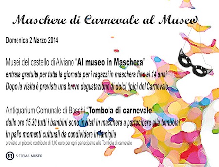 Maschere di Carnevale al Castello di Alviano e all'Antiquarium di Baschi