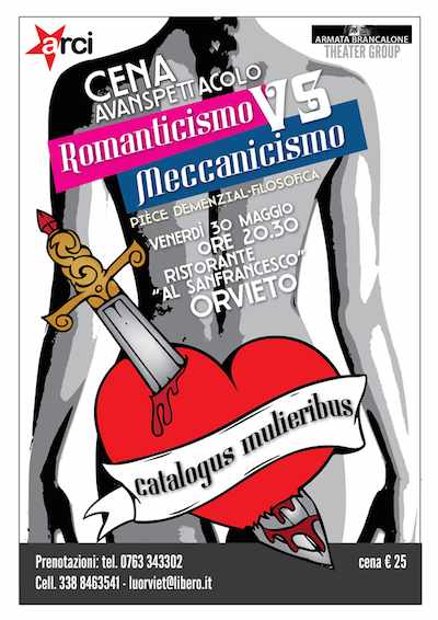 L'Armata Brancaleone porta in scena "Romanticismo vs Meccanicismo. Catalogus Mulieribus"