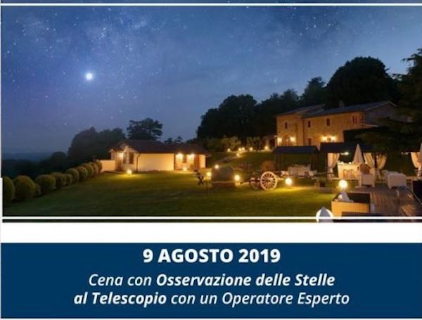 "Cena con Esperienza Astronomica" al Relais Borgo San Faustino