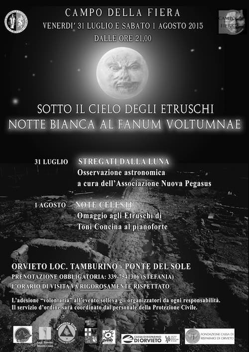 "Sotto il cielo degli Etruschi". Doppia notte bianca al Fanum Voltumnae