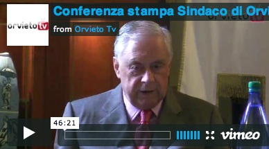 Conferenza stampa del Sindaco Toni Concina sulla difficile situazione economica e politica del Comune di Orvieto