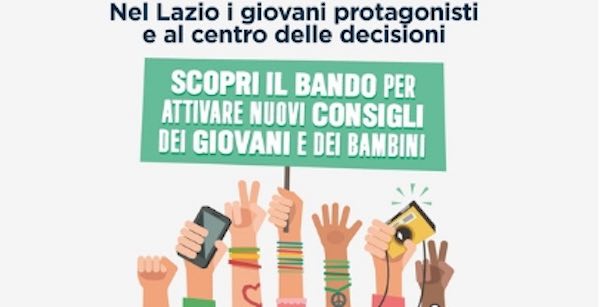 Consigli dei Giovani e dei Bambini, nuovo bando dalla Regione Lazio