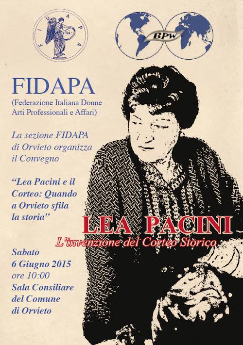 Convegno Fidapa su "Lea Pacini e il Corteo: quando a Orvieto sfila la storia"