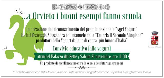 Convivio Educativo allo yogurt al Palazzo dei Sette con i vincitori del premio nazionale "Agri Yogurt"
