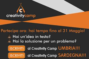 Giovani e idee d'impresa. Entro il 31 maggio le domande per il progetto "creativity camp"