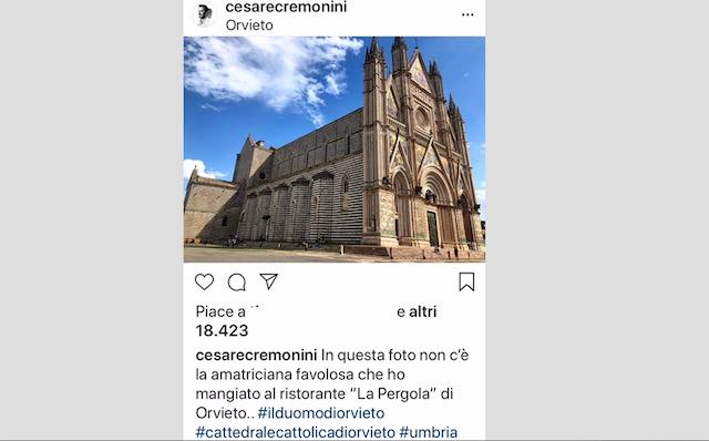 Cesare Cremonini stregato dal Duomo e dall'amatriciana "favolosa"