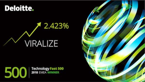 Viralize, prima classificata tra le società italiane nel Deloitte Technology Fast 500 EMEA 2018