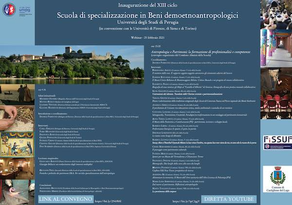 La Scuola di Specializzazione in Beni Demoetnoantropologici inaugura un nuovo ciclo