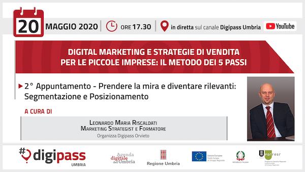 Webinar "Prendere la mira e diventare rilevanti. Segmentazione e posizionamento"