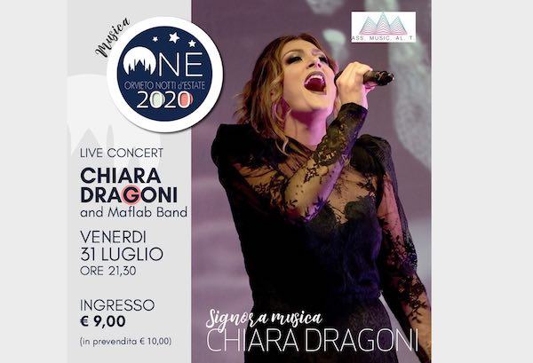 Live concert di Chiara Dragoni and Maflab Band per "ONE. Orvieto Notti d'Estate"