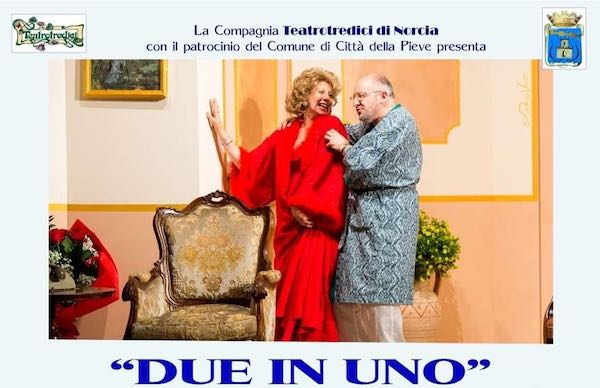 "Due in Uno" al Teatro degli Avvaloranti. Mano tesa verso Norcia