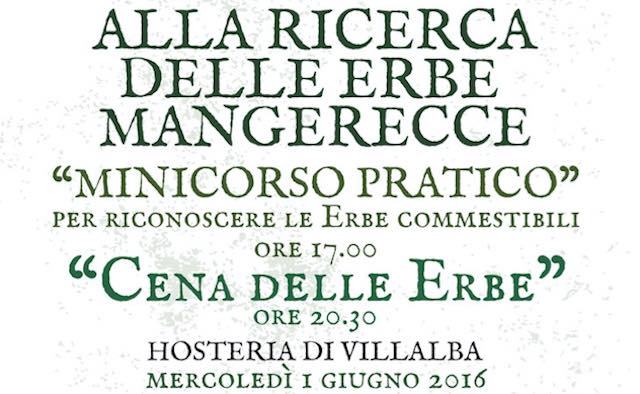 Alla ricerca delle erbe mangerecce. All'Hosteria di Villalba minicorso e cena finale