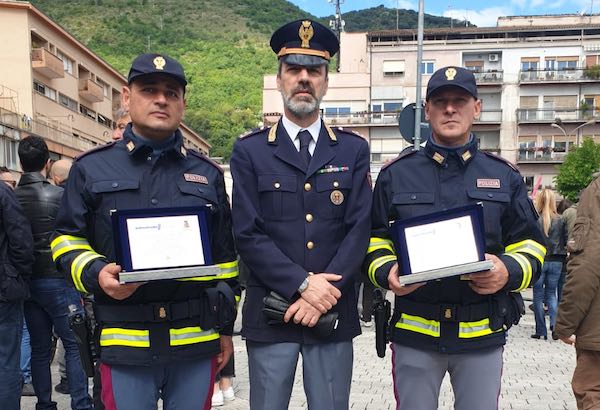 La Polstrada di Orvieto al 102° Giro d'Italia. Premio "Eroi della Sicurezza"