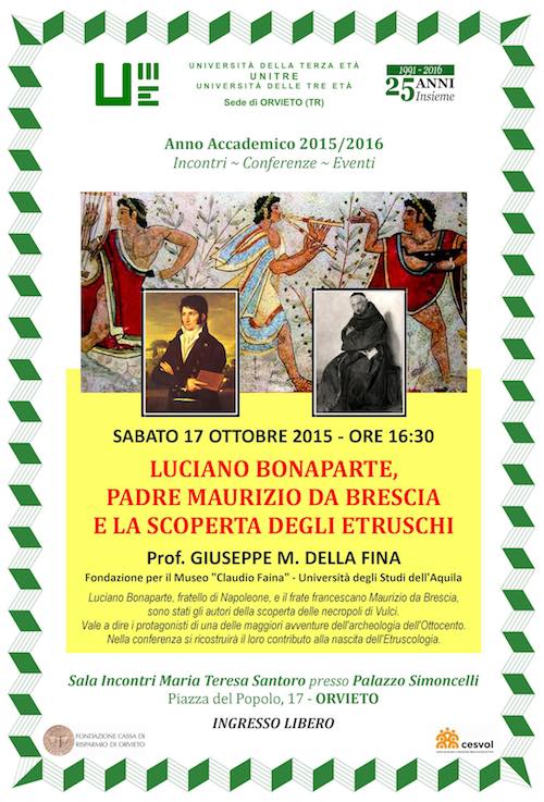 All'Unitre, incontro su "Luciano Bonaparte, Padre Maurizio da Brescia e la scoperta degli Etruschi"