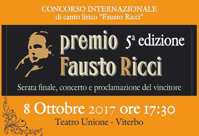Quinta edizione del "Premio Fausto Ricci" al Teatro dell'Unione