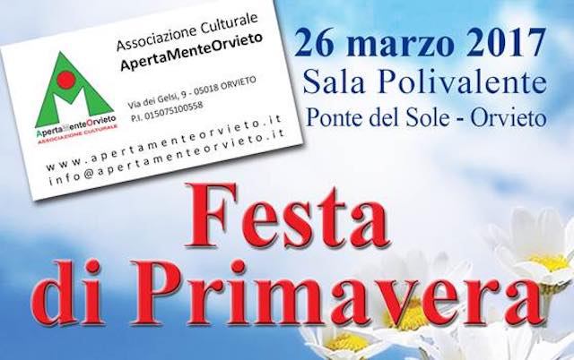 "Festa di Primavera" a Ponte del Sole con l'Associazione ApertaMente Orvieto