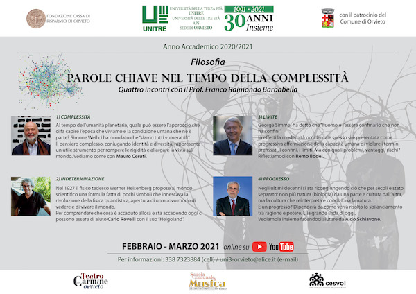 All'Unitre riparte per il settimo anno consecutivo il percorso di filosofia a cura del prof. Barbabella