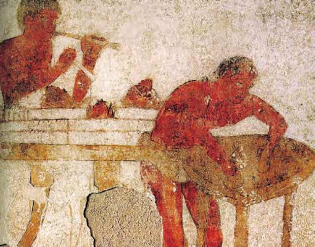 Nello scavo della piramide di via Ripa Medici ritrovato il cibo degli Etruschi