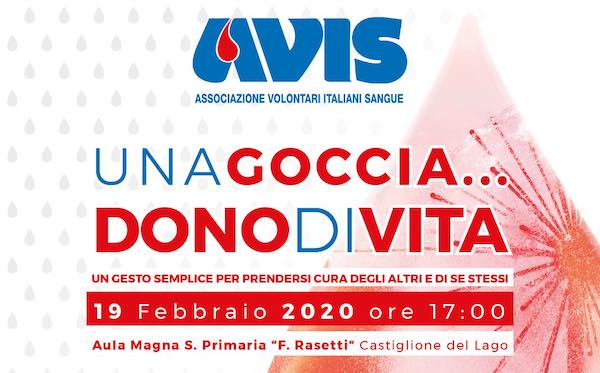 "Una goccia...dono di vita". L'Avis incontra i cittadini