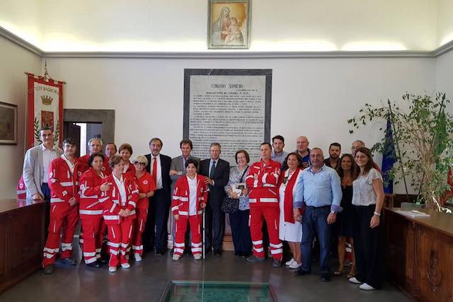 I presidenti della Croce Rossa italiana e spagnola in visita a Bagnoregio