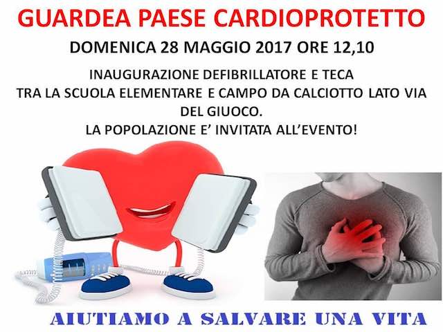 Guardea Paese Cardioprotetto. Tra la scuola e il campo da calciotto, arrivano defibrillatore e teca