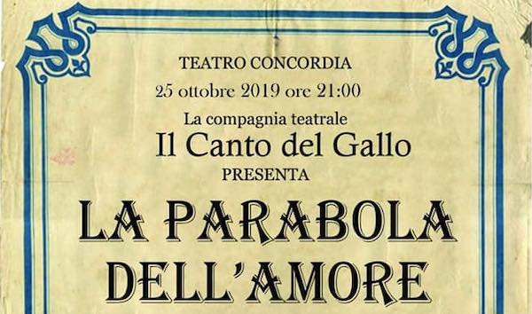 "Il Canto del Gallo" porta in scena "La Parabola dell'Amore"