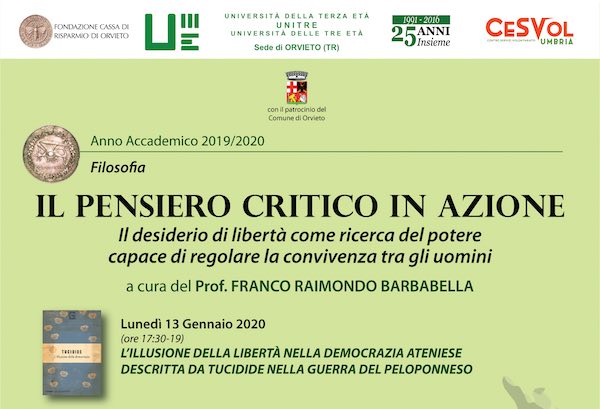 Sesto percorso di filosofia all'Unitre. In cattedra, il prof. Barbabella