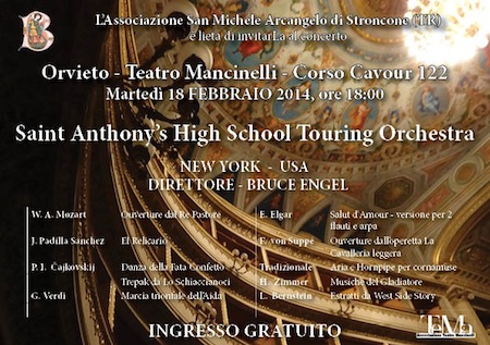 Saint Anthony's High School Touring Orchestra in concerto al Mancinelli
