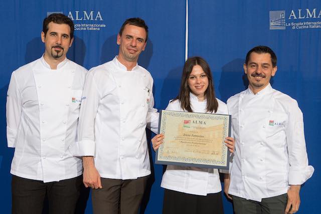 Diploma alla Scuola Internazionale di Cucina Italiana per Irene Fattorini