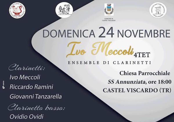 "Ivo Meccoli 4Tet". Ensemble di clarinetti in concerto