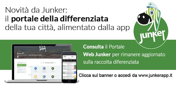 Nuovo portale web della differenziata con le informazioni già presenti in Junker