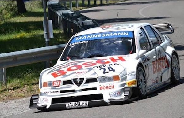 Francesco Laschino con la Mini all'Alpe del Nevegal