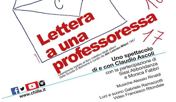 Claudio Ascoli porta "Lettera a una professoressa" al Teatro Boni